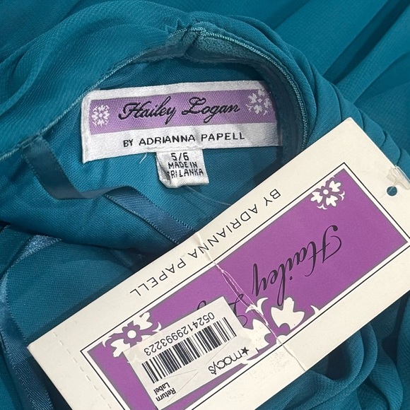 NEW Hailey Logan by Adrianna Papell Turquoise Y2K Fairy Ethereal Dress Girl's 5 - Picture 7 of 11